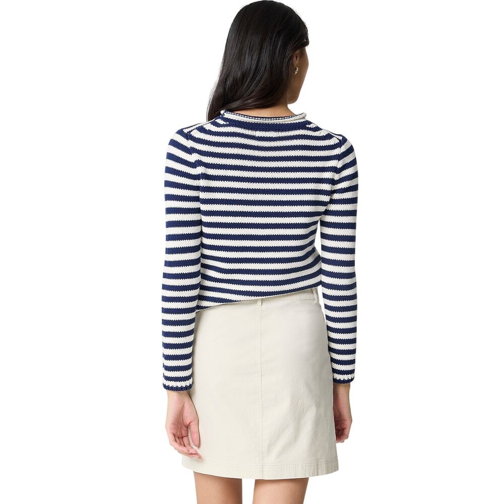 J.Crew Navy Mini Skirt Patch Pocket Cotton Linen A-Line Size 2 - Picture 6 of 7